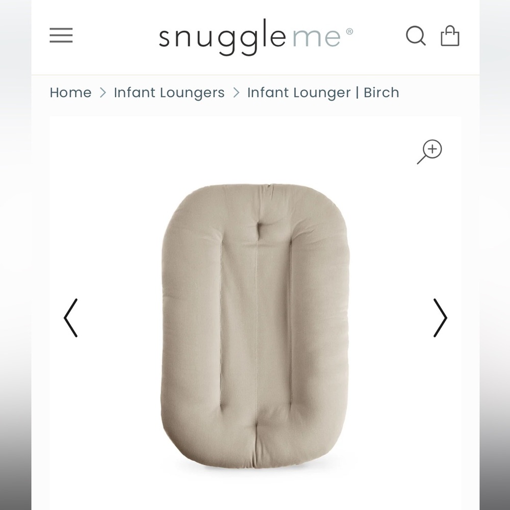 Snuggle Me Organic infant lounger birch tan